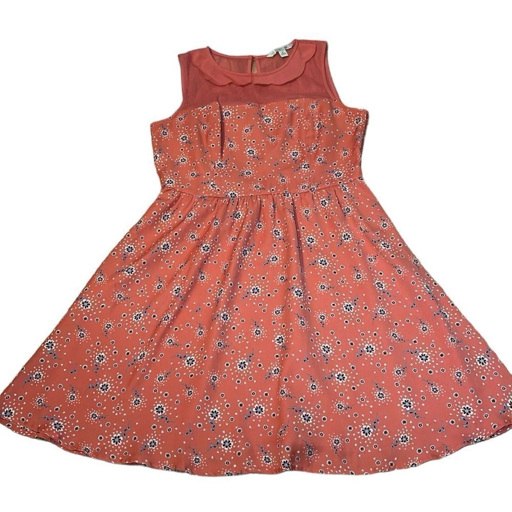LC Lauren Conrad Dress, Coral, Summer, calico, 10